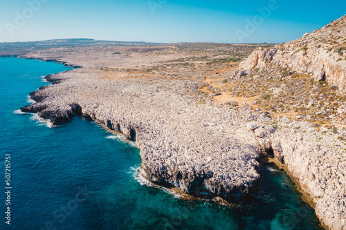 Summer landscape in Cyprus. View from the top of Cape Greco.