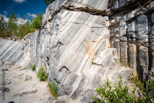 Marble quarry. Ruskeala  Republic of Karelia  Russia