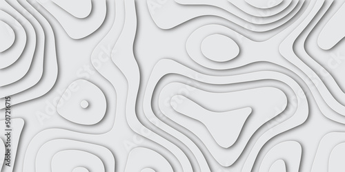 Abstract white papercut background with waves. Abstract papercut and multi layer cutout geometric pattern on vector, Abstract soft white background with waves, textured Papercut.