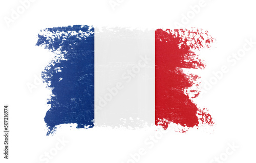 Brush stroke flag of France.