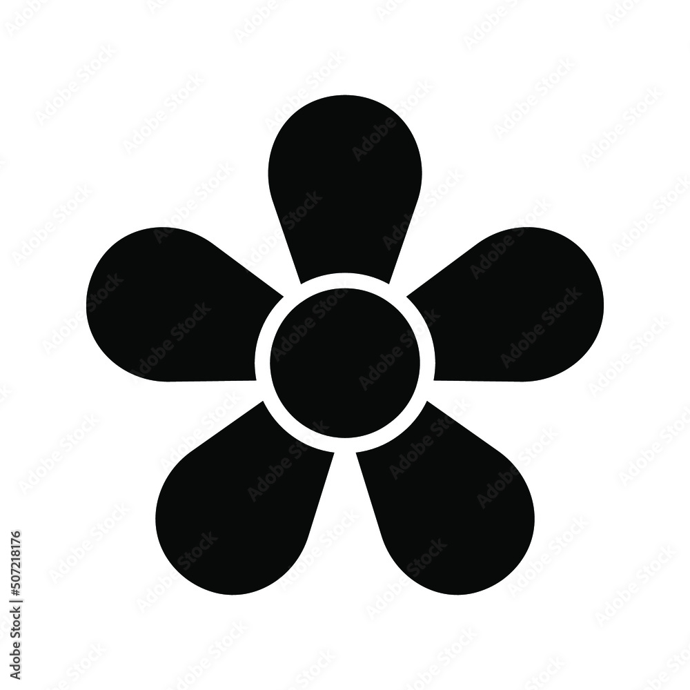 Flower Icon in trendy flat style isolated color editable Flower Icon in trendy flat style isolated color editable