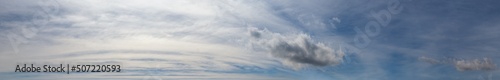 Fototapeta Naklejka Na Ścianę i Meble -  Blue sky with clouds in sunshine (wide natural cloudscape background panorama)