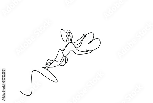 happy woman in love is blowing up with heart symbol