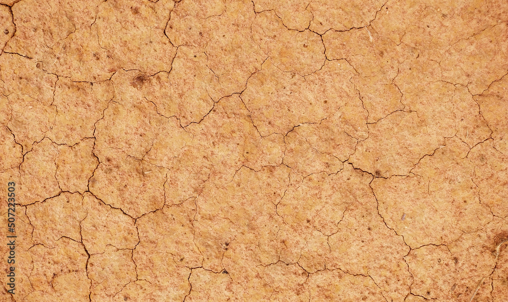 Cracked ground background in the top view for graphic design or wallpaper Cracked ground background in the top view for graphic design or wallpaper