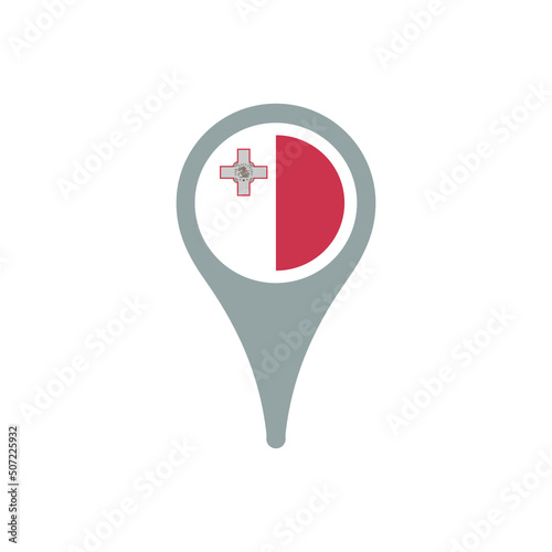 Colour icon for Malta Flag Map