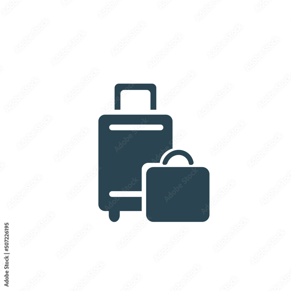 Vector illustration, tourist item icon. Bag, suitcase. Travel and hiking. Flat design. Vector illustration, tourist item icon. Bag, suitcase. Travel and hiking. Flat design.