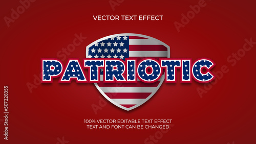 Editable USA patriotic text effect