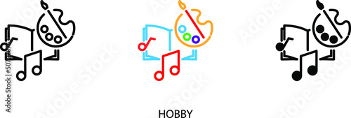 Hobby icon , Creative icon , vector illustration