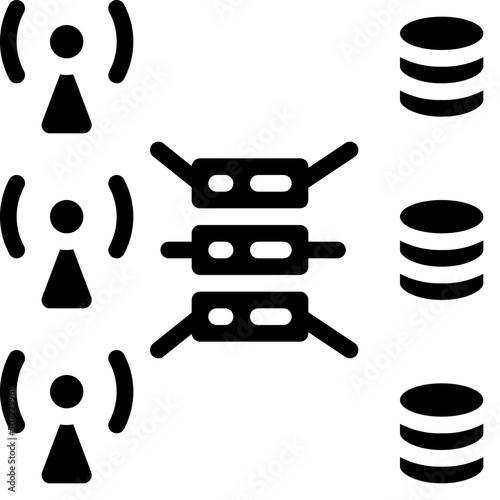 Mobile Server To Database Icon