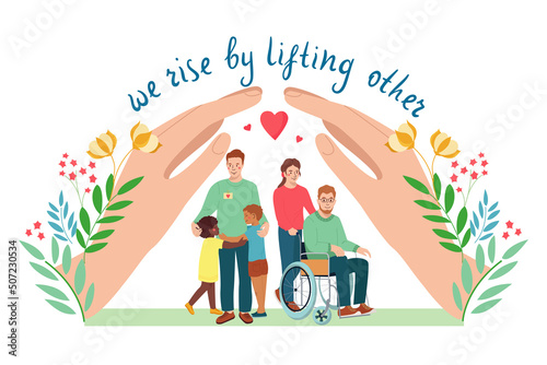 Charity Hands Flat Composition