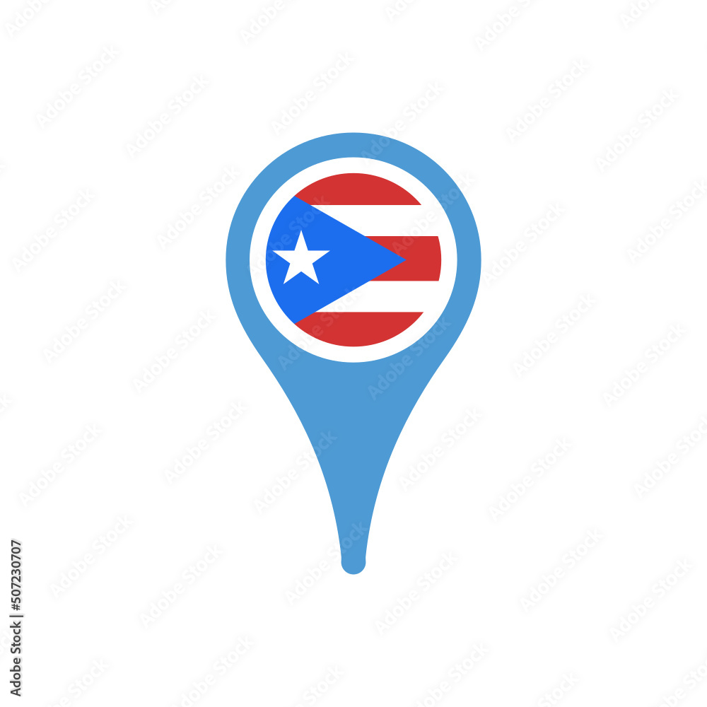 Colour icon for Puerto Ricol Flag Map Colour icon for Puerto Ricol Flag Map