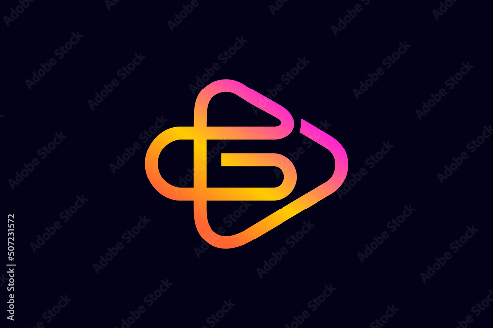 play symbol with letter G concept concept play symbol with letter G concept concept