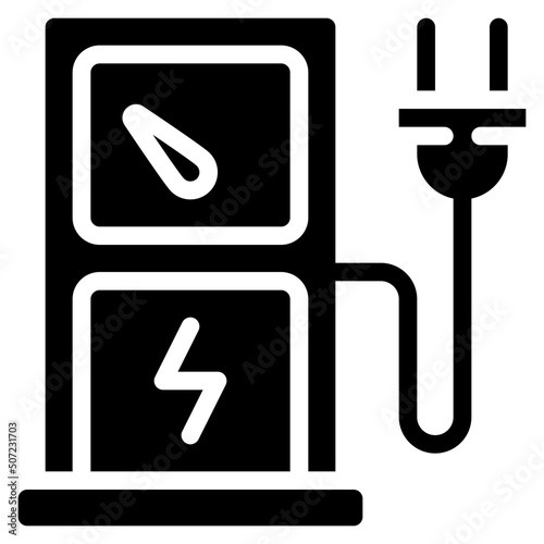 Car Charging Station Icon