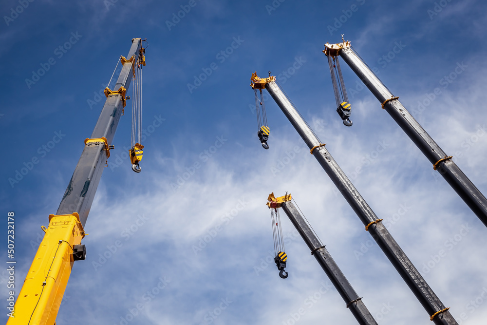long arrows of the construction car cargo crane long arrows of the construction car cargo crane