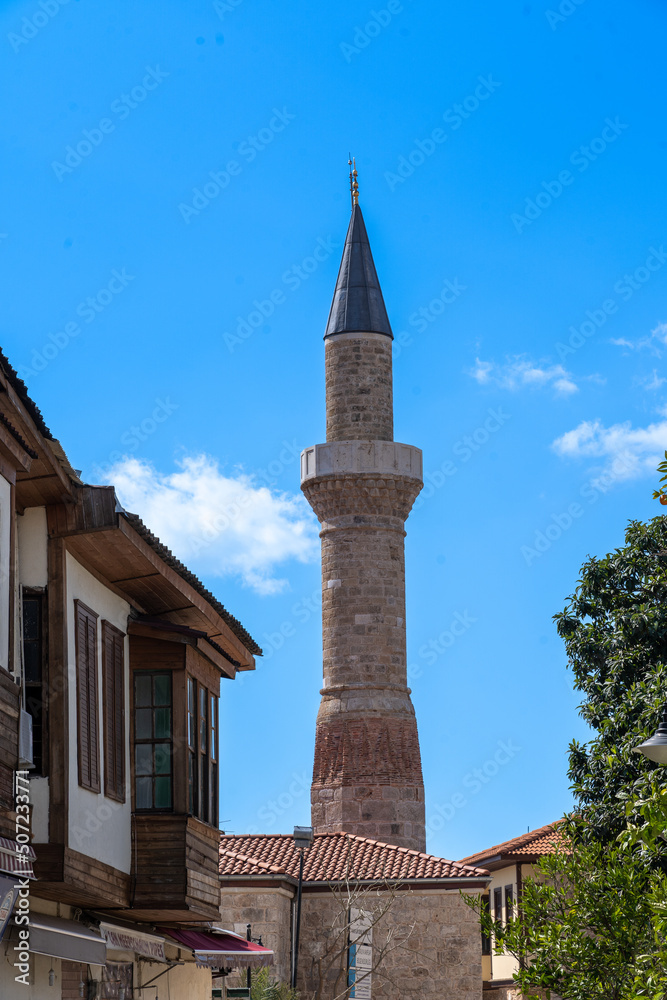 Minaret of mosque in the old town