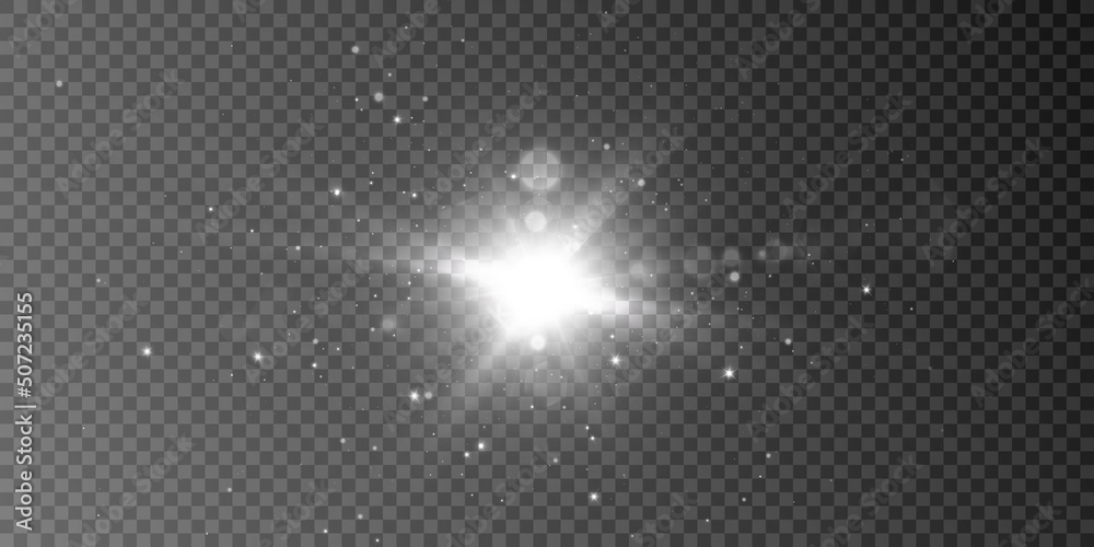 bright burst of starlight png. Light sunlight. Shimmering highlights on a transparent background. Vector bright burst of starlight png. Light sunlight. Shimmering highlights on a transparent background. Vector