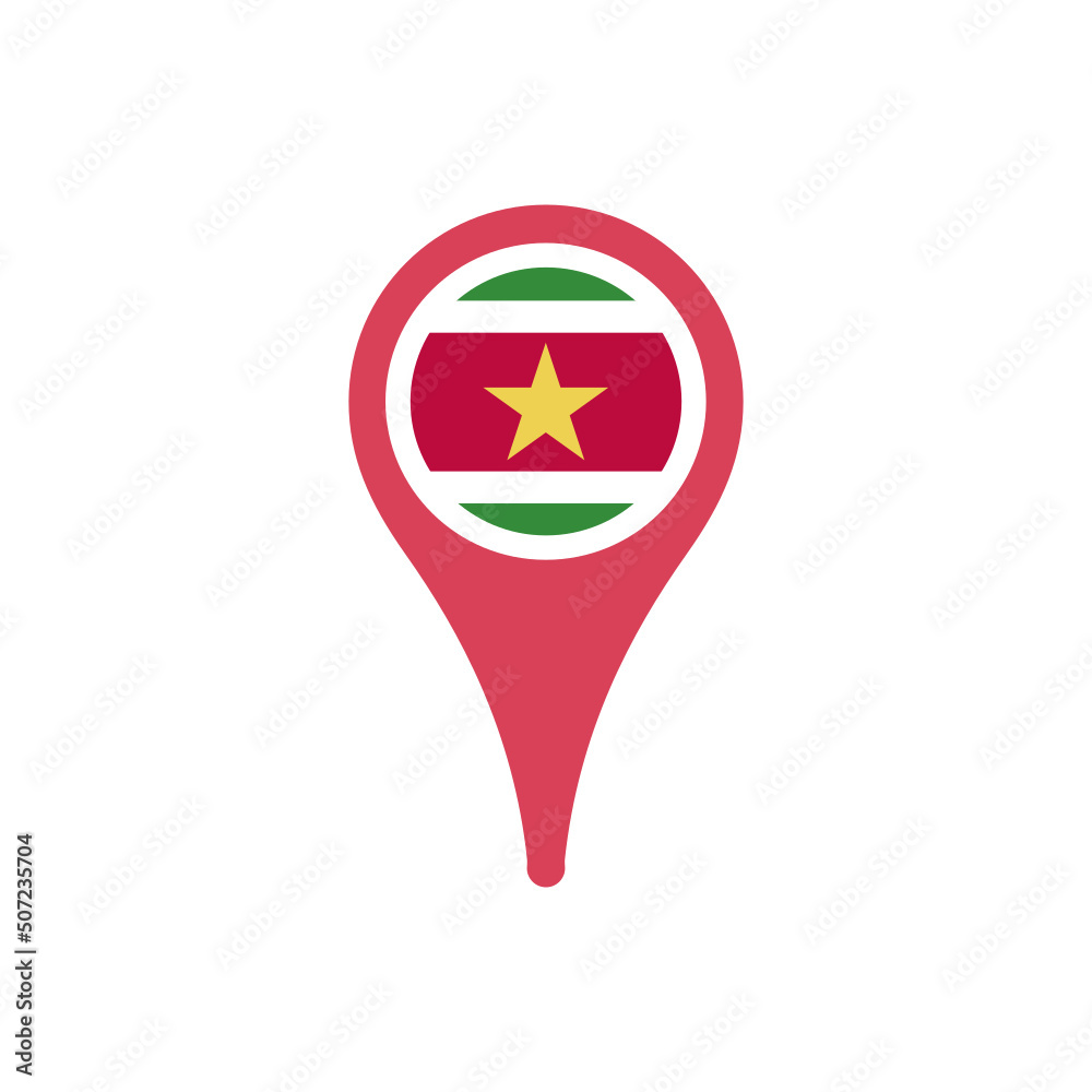 Colour icon for Suriname Flag Map Colour icon for Suriname Flag Map