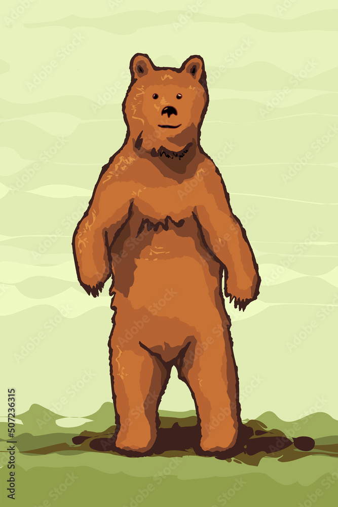 standing tall brown bear standing tall brown bear