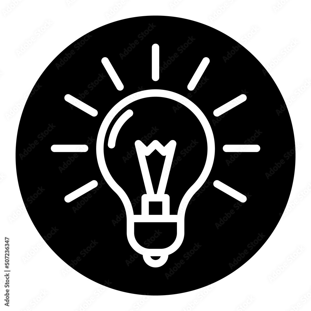 Bulb Light Idea Flat Icon Isolated On White Background Bulb Light Idea Flat Icon Isolated On White Background