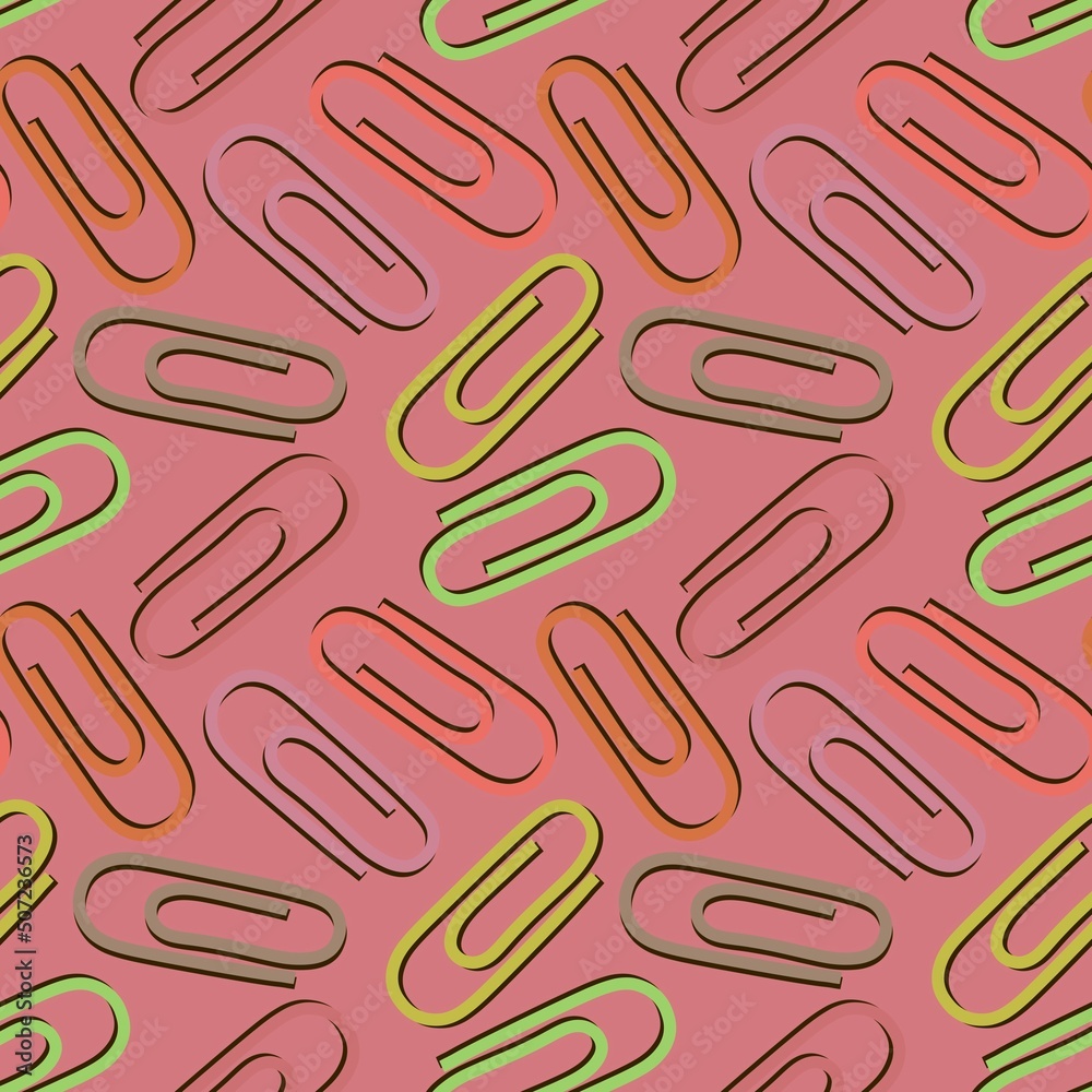 School seamless paper clip pattern for fabrics and packaging and linens and kids and wrapping paper and office School seamless paper clip pattern for fabrics and packaging and linens and kids and wrapping paper and office