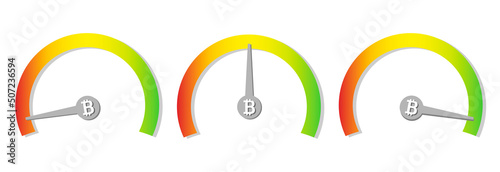 Market sentiment vector. Fear and greed indicator. Finance and investment concept. Online analysis for investment. Vector flat illustration on white background