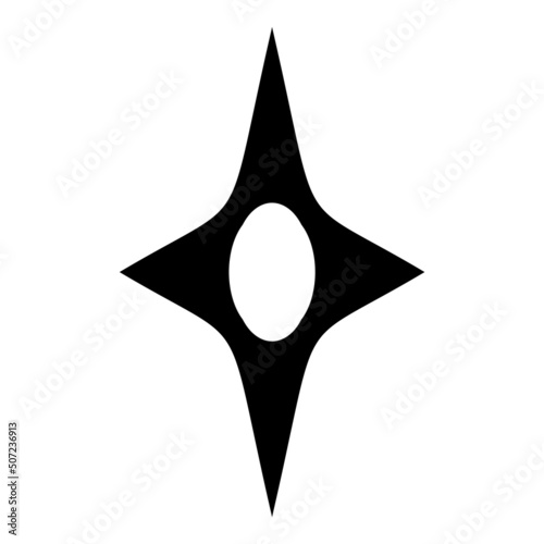 Wallpaper Mural Rhombic Diamond Star Flat Icon Isolated On White Background Torontodigital.ca