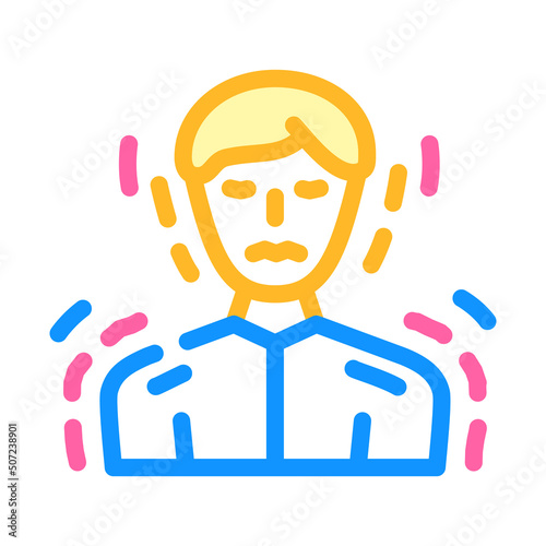 irritability health problem color icon vector. irritability health problem sign. isolated symbol illustration