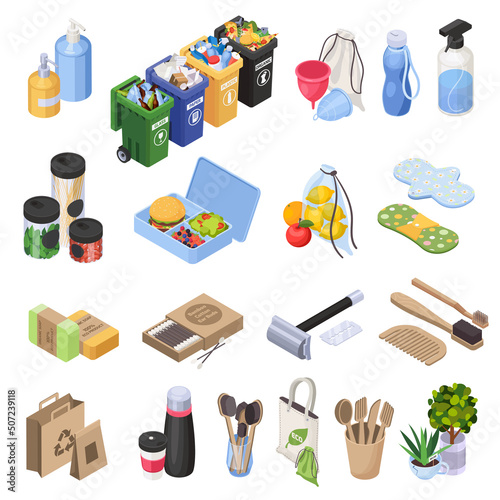 Sustainable Living Zero Waste Isometric Set