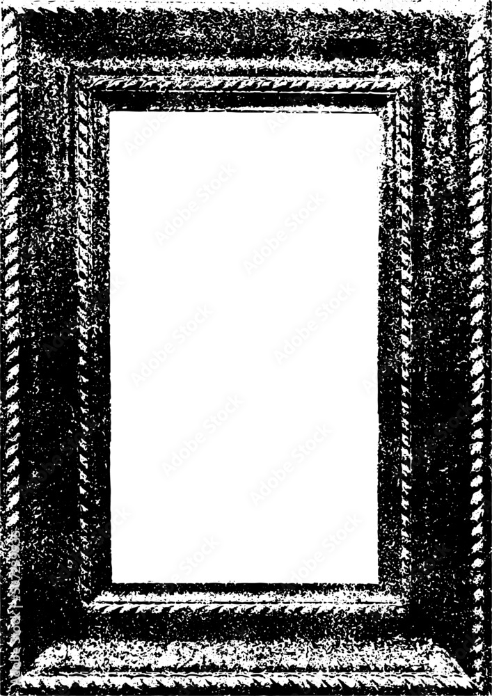 vintage textured frame with a transparent background