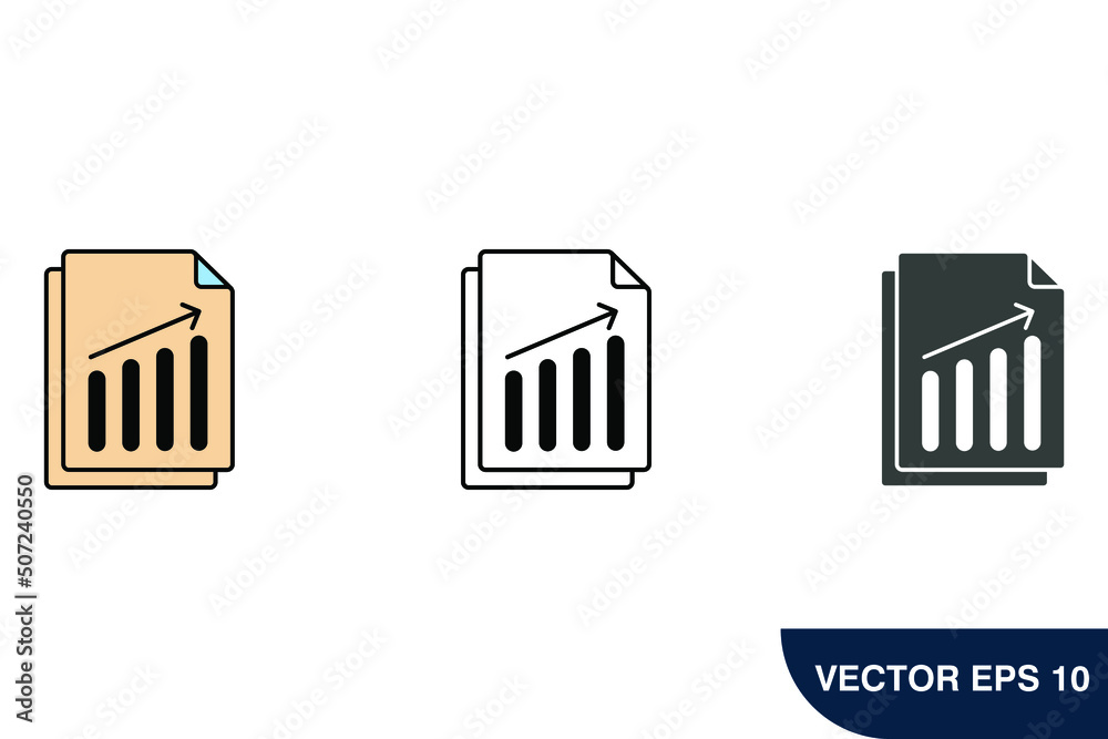 Document icons  symbol vector elements for infographic web