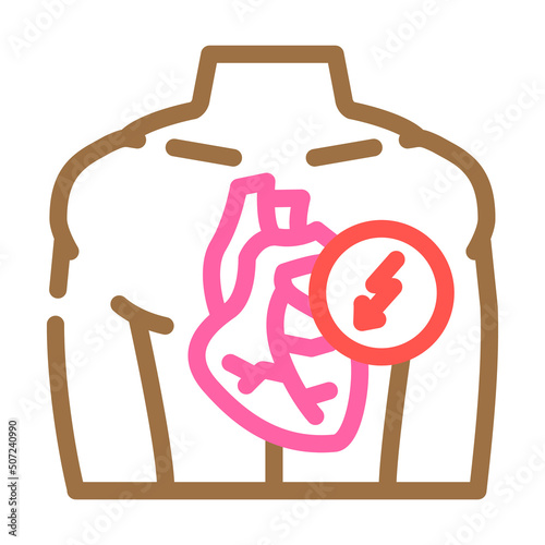 heartache color icon vector. heartache sign. isolated symbol illustration