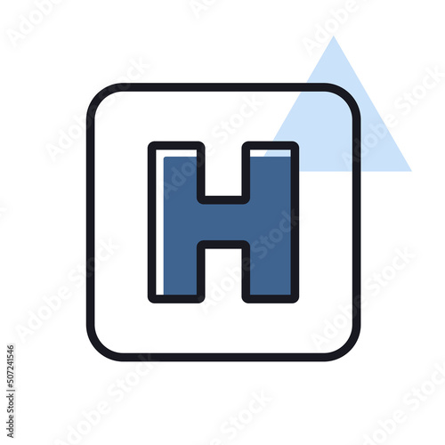 Hospital vector icon. Medical sign