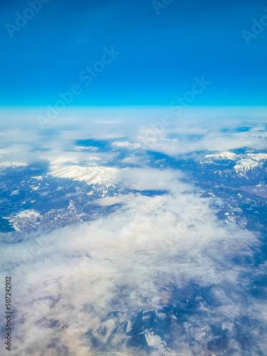 Aerial view of the Austrian  Alps