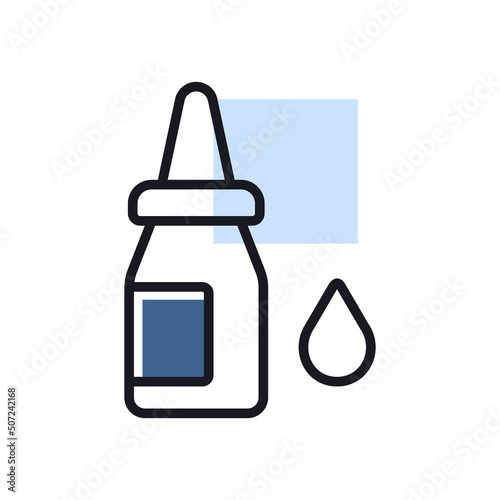 Eye drops vector icon. Nasal drops