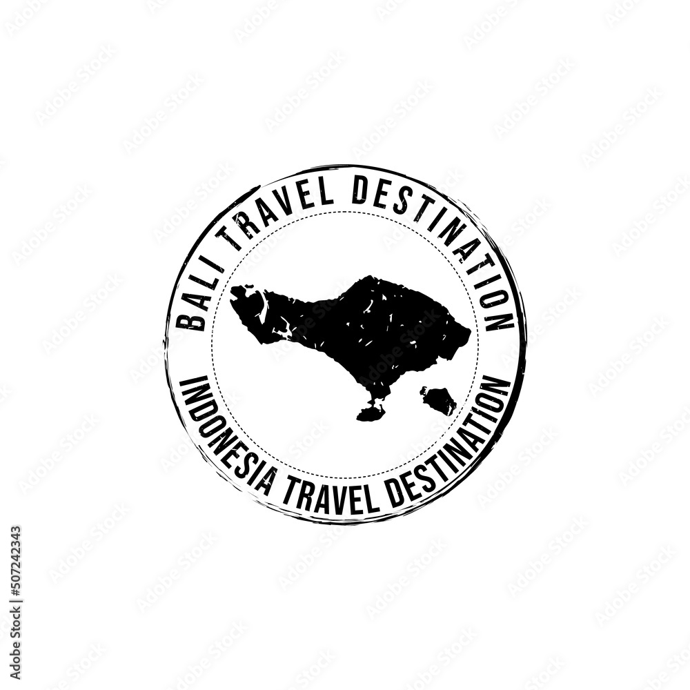 Bali logo sign. Travel rubber stamp with the name and map of island Bali logo sign. Travel rubber stamp with the name and map of island