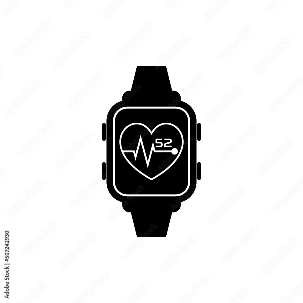Online fitness activity tracker icon isolated on white background Online fitness activity tracker icon isolated on white background