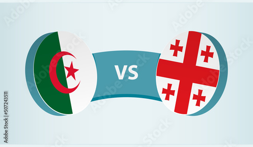 Algeria versus Georgia, team sports competition concept.