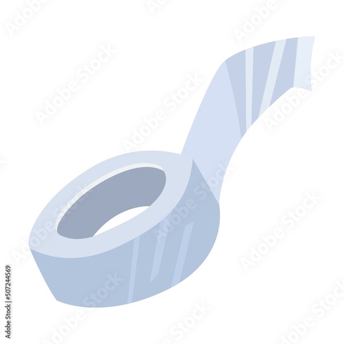 Sticky tape. Postman and delivery service. Vector illustration of mailman with bag delivering letters and boxes. Cartoon postal bicycle and car