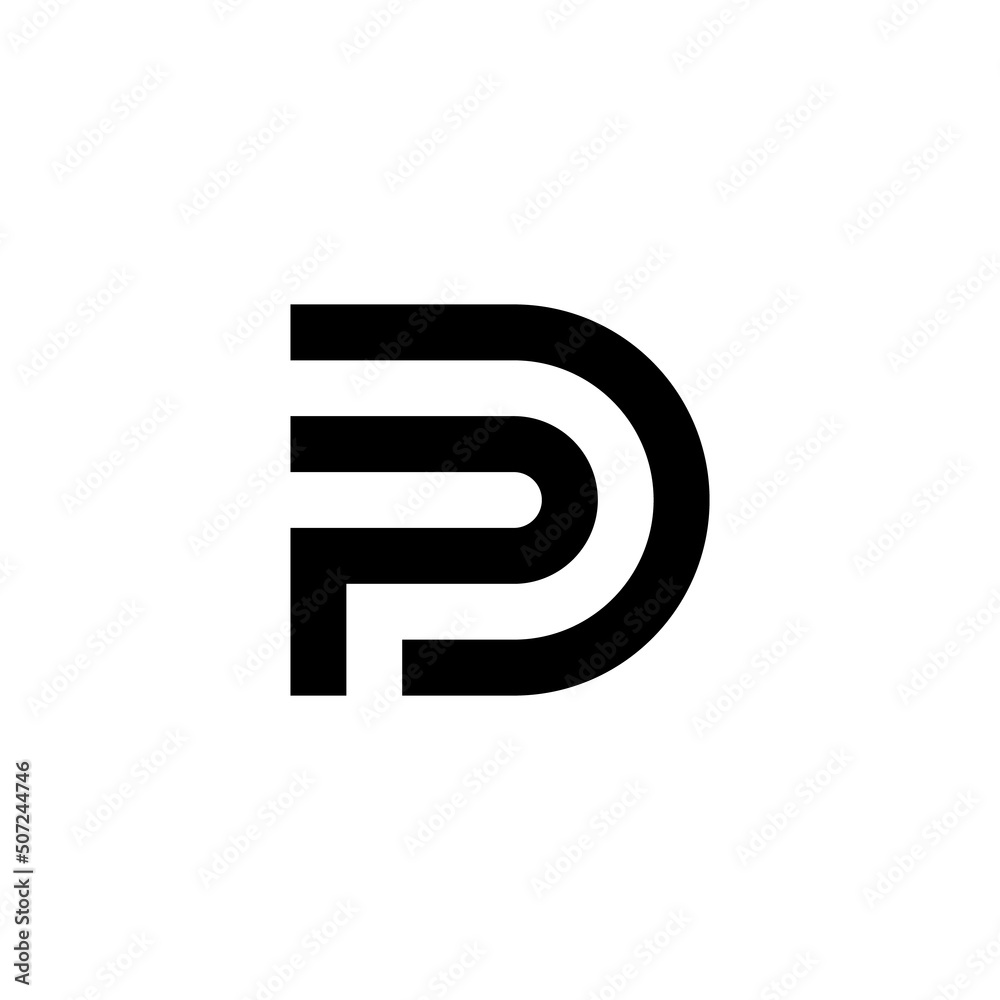Monogram PD or DP on isolated white background. Initials, Alphabet, Letters DP, PD Logo Emblem. Monogram PD or DP on isolated white background. Initials, Alphabet, Letters DP, PD Logo Emblem.