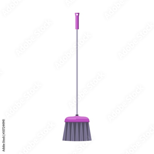 Mop for washing floor. Cleaning supplies flat vector illustration. Brooms, brushes, mops, dustpan isolated on white