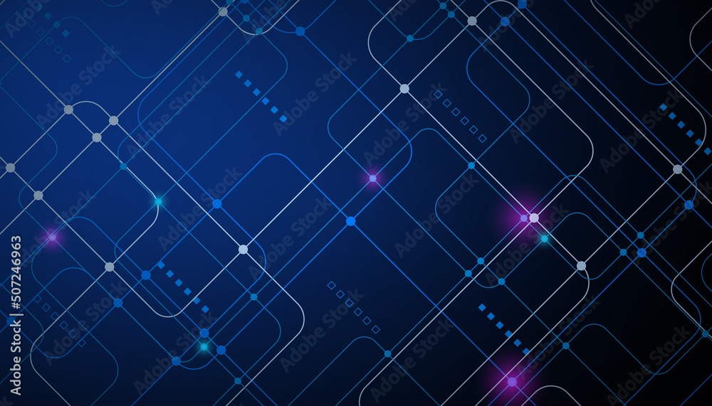 Fototapeta premium Abstract hi tech. Abstract digital background with technology. Vector abstract technology.