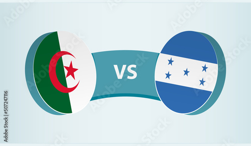 Algeria versus Honduras, team sports competition concept.