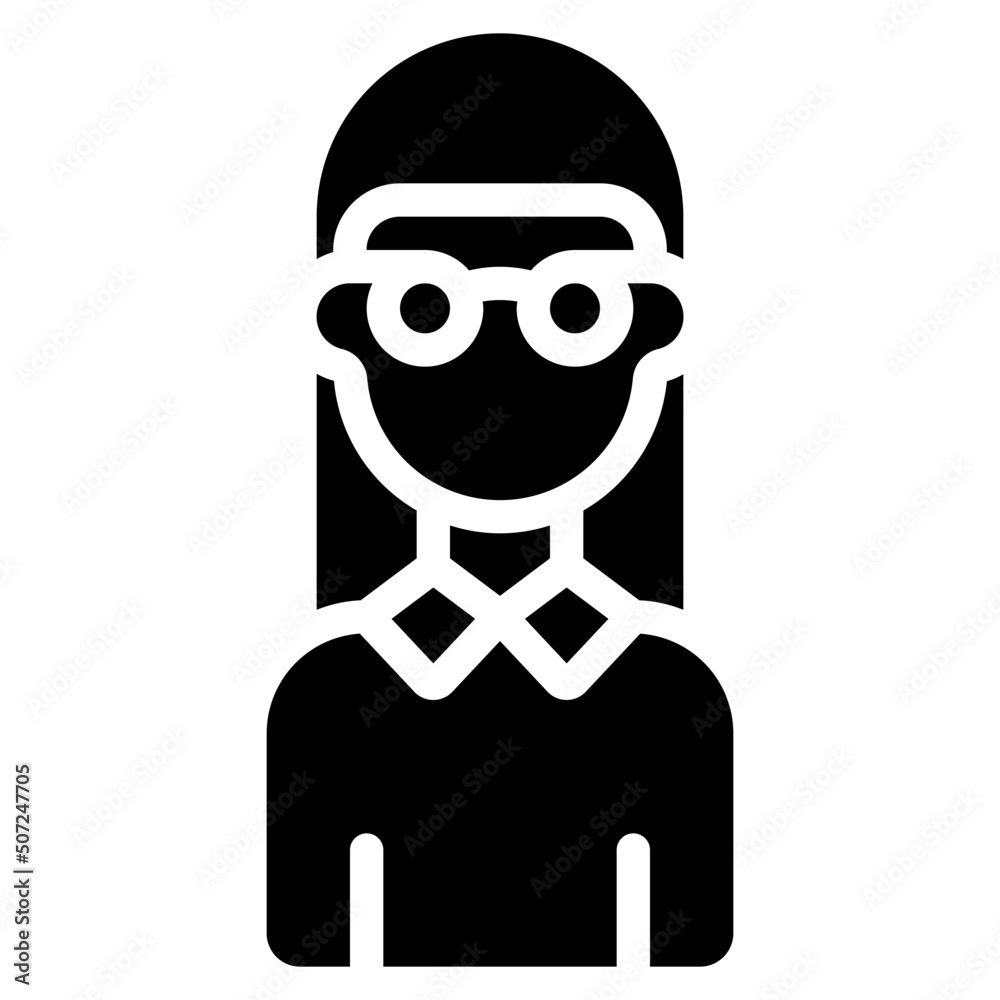 Nerd Woman Icon