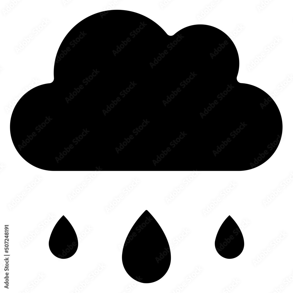 Raining Cloud Icon Raining Cloud Icon