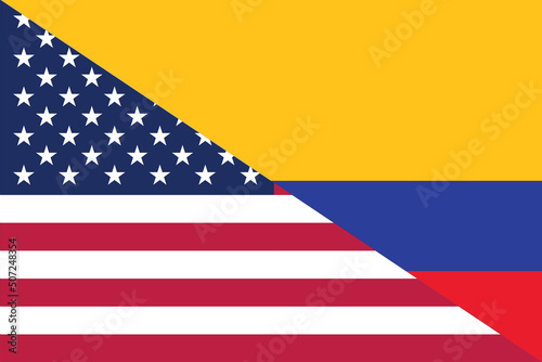 USA Colombia friendship national flag cooperation diplomacy country emblem