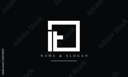 TI, IT, T, I abstract letters logo monogram