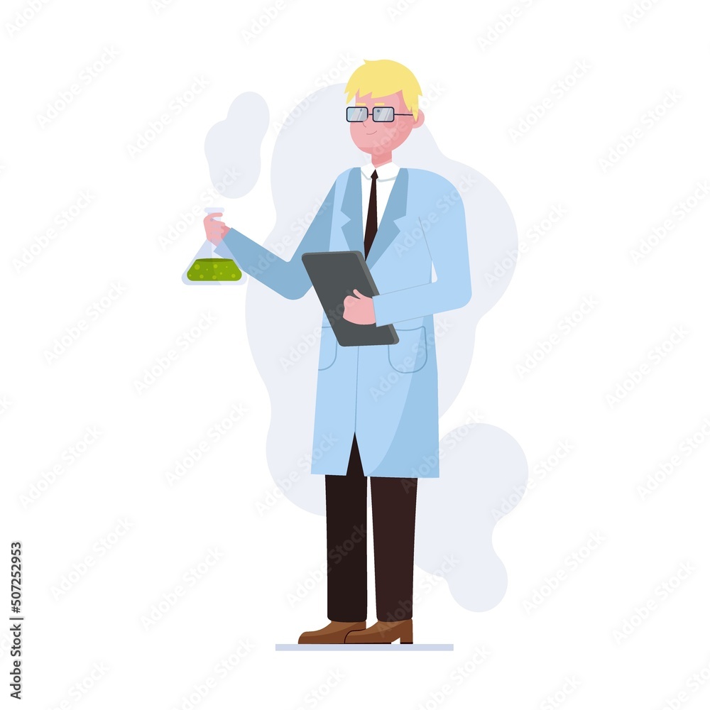 Scientists in lab. Science, laboratory, research concept for banner, website design or landing web page