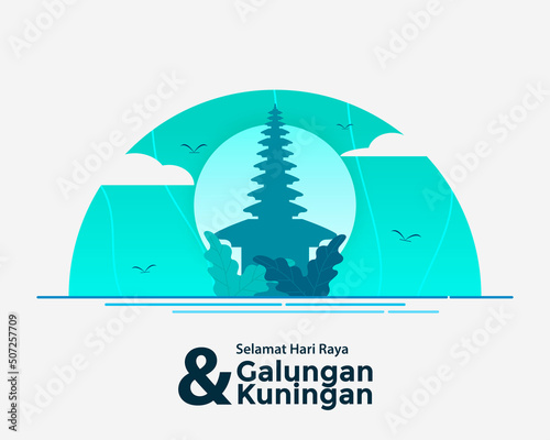 Happy Galungan Kuningan Greeting Template