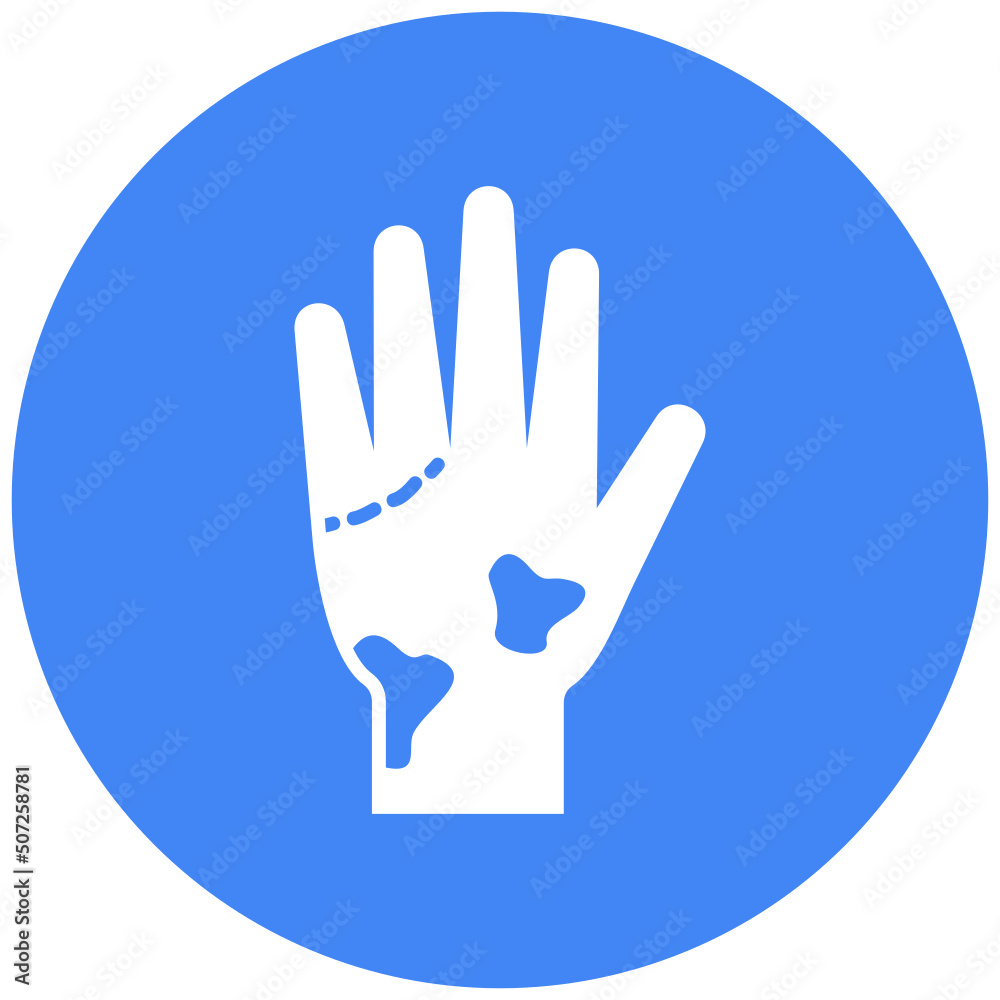 Loss Of Color In Fingers Icon Loss Of Color In Fingers Icon
