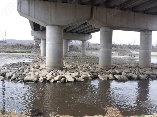 Protective Work for Bridge Piers in the River - Riprap photo
